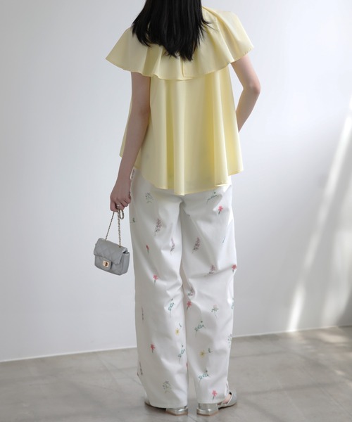 花卉20 SUNFLOWER EIGHT パンツ 花柄パンツ レディース : ZOZOTOWN