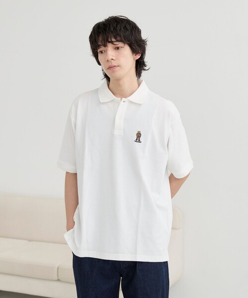coen tシャツ Teddy Bear(テディベア）刺繍ポロシャツ メンズ