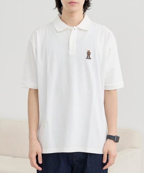 【アクネストゥディオス】半袖Tシャツ テディベア 綿 ホワイト Acne Studios - ロゴTシャツ - リラックスフィット - ダスティ