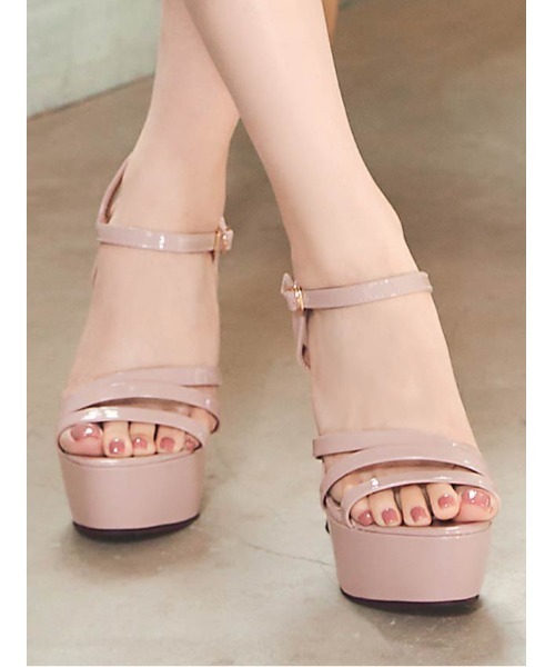 DAZZY サンダル 「オリジナル」「13cmヒール」ワンカラーナロー