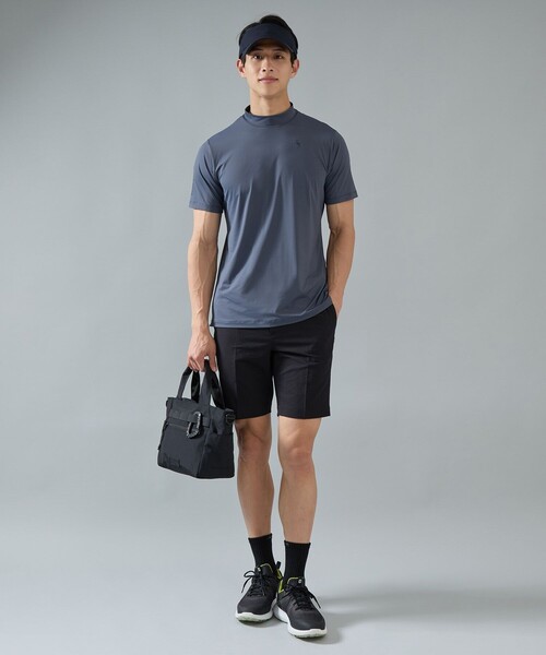 JUN & ROPE ネイビー モックネックシャツ JUN&ROPE' tシャツ ロメリーナナイロンジャージモックネック