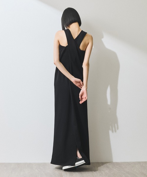 アダムエロペ パターンニットジレコンビワンピース 黒 2024SS 定番人気 ADAM ET ROPE'（アダムエロペ） ワンピース 「WEB限定」・「定番人気