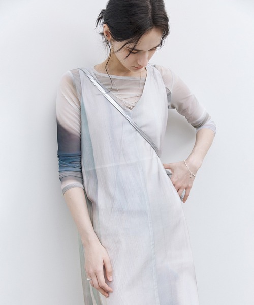 tageechita tシャツ 「tageechita」アートプリント×ドレープ