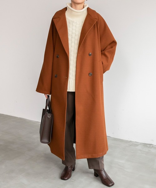 「BONLECILL」 チェスターコート FREE ブラック レディース_画像2