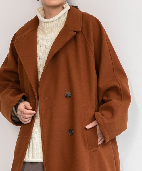 「BONLECILL」 チェスターコート FREE ブラック レディース_画像6