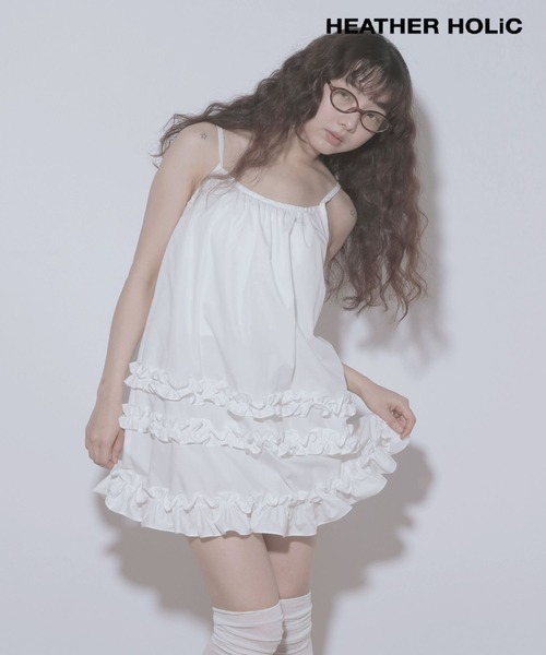 Heather（ヘザー） ワンピース HOLiC ボリュームフリルキャミ 