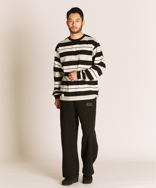 ほぼ未使用　Schott Lサイズ 総柄　ショット Schott N.Y.C tシャツ Schott/ショット/O.G. BORDER LS T-SHIRT