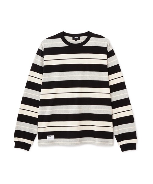 Schott/ショット ブラインドストライプ ロングTシャツ 23FW Schott N.Y.C tシャツ Schott/ショット/O.G. BORDER LS T-SHIRT