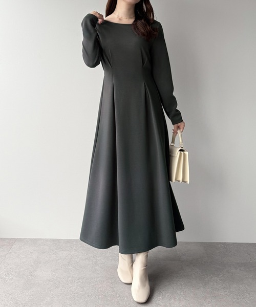 mipiarl ワンピース バックリボンフレアカットワンピース : ZOZOTOWN