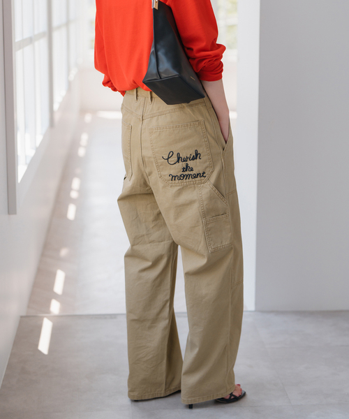 Spick＆Span（スピック アンド スパン） チノパン 刺繍ペインター