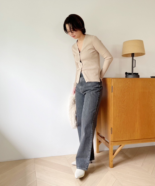 LE TALON（ル タロン） ブーツ 5cmポインテッドニットショートブーツ