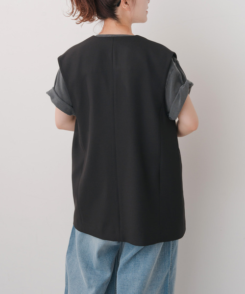 Spick＆Span ベスト ジレ Vカラーロングジレ レディース