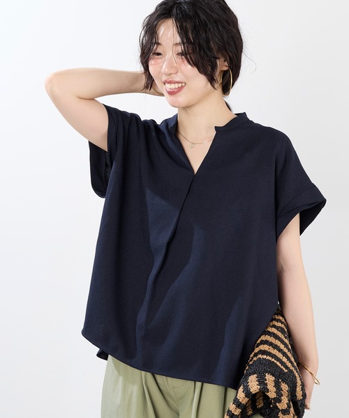 ブラウス シャツ デラリネンスキッパーブラウス レディース