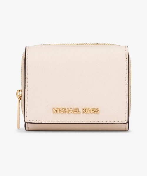 新品☆MICHAEL KORS ホワイト シグネチャー レザー 折り財布 新品☆MICHAEL KORS 折り財布 ホワイト シグネチャー レザー