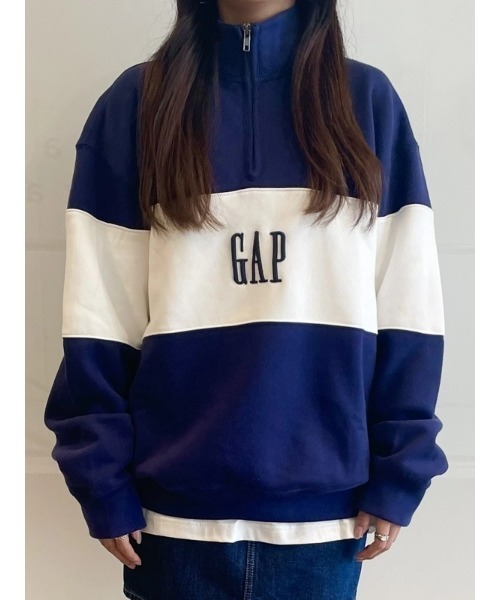 GAP ネイビー ロゴ トレーナー GAP トレーナー スウェット ヴィンテージソフト カラーブロック