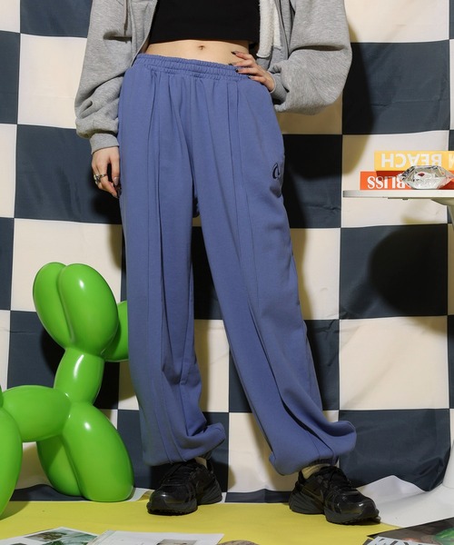 NERDY ワイドパンツ スマホショルダー スウェットパンツ ジャージ