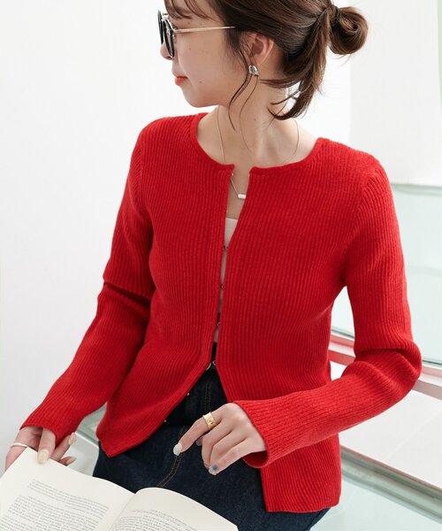 Discoat（ディスコート） カーディガン ベロアモールホック