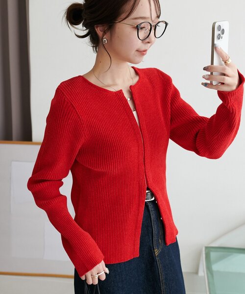 Discoat（ディスコート） カーディガン ベロアモールホック