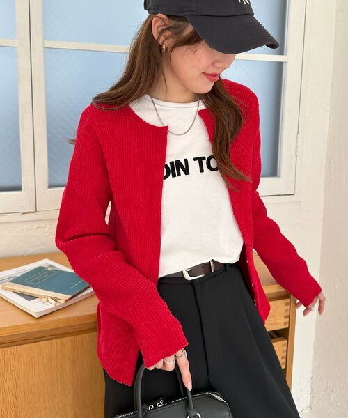 Discoat（ディスコート） カーディガン ベロアモールホック