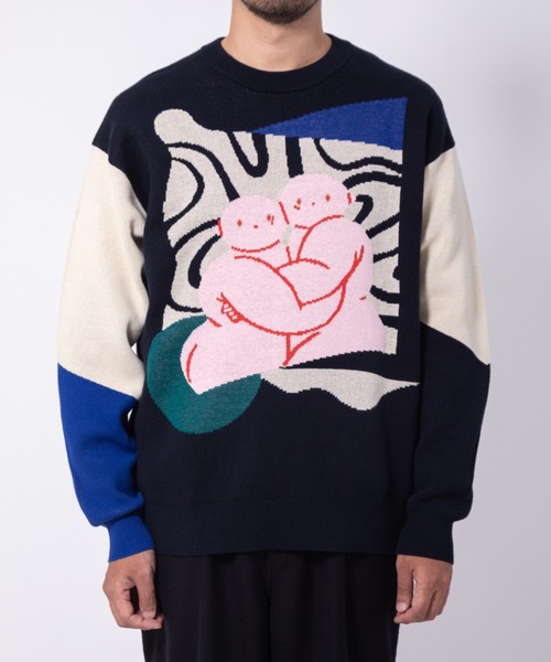 TXA セーター ニット 前田豆コ Jacquard Sweater メンズ レディース
