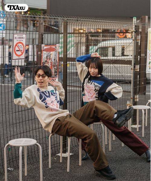 TXA セーター ニット 前田豆コ Jacquard Sweater メンズ レディース