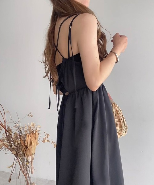 「FILLOU」 キャミソールワンピース MEDIUM ライトグレー レディース_画像4