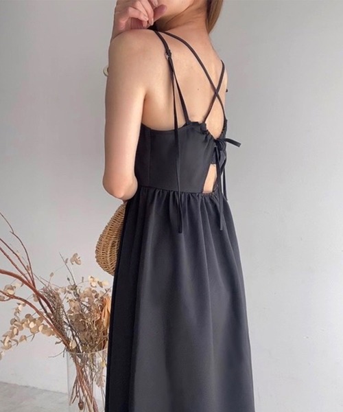 「FILLOU」 キャミソールワンピース MEDIUM ライトグレー レディース_画像5