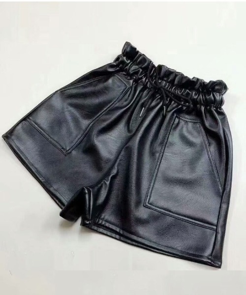 shoppinggo パンツ ボードショートパンツ レディース フェイクレザー