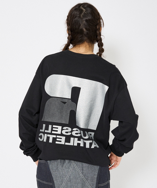 極美品 XL ブラック リバースタイプ ラッセル アスレチック スウェット 黒 90's RUSSELL ATHLETIC HIGH COTTON Football Sweatshirt USA製