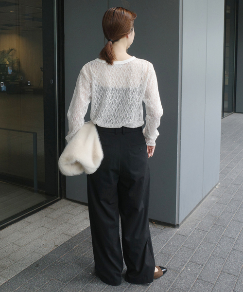 tシャツ IRONING/アイロニング flower lace ロングスリーブ 01IR009410WT レディース | SLOBE IENA | 05