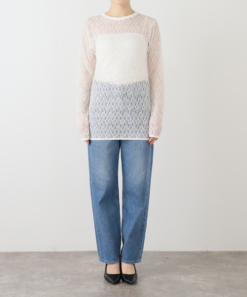 tシャツ IRONING/アイロニング flower lace ロングスリーブ 01IR009410WT レディース | SLOBE IENA | 08