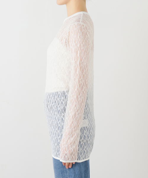 tシャツ IRONING/アイロニング flower lace ロングスリーブ 01IR009410WT レディース | SLOBE IENA | 10