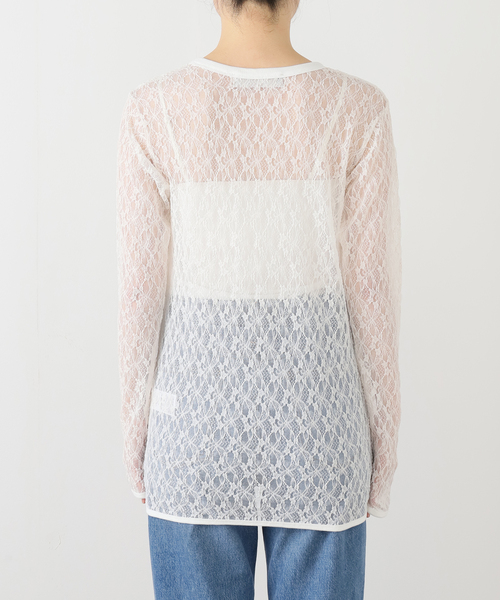 tシャツ IRONING/アイロニング flower lace ロングスリーブ 01IR009410WT レディース | SLOBE IENA | 11