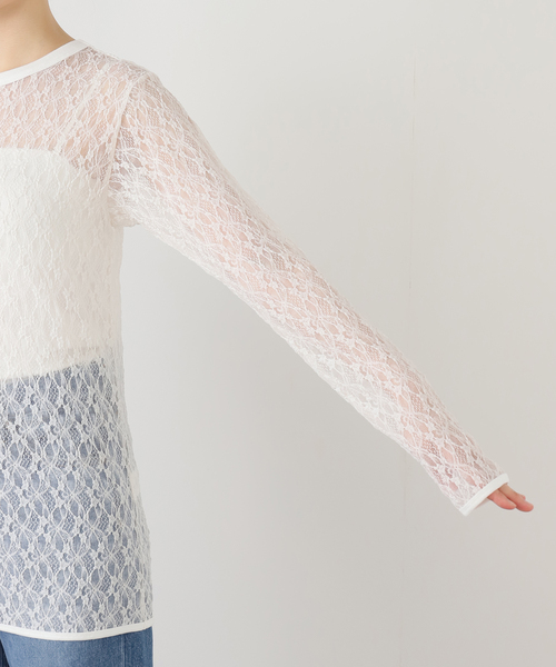 tシャツ IRONING/アイロニング flower lace ロングスリーブ 01IR009410WT レディース | SLOBE IENA | 13