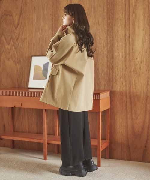 ステンカラーコート コート stand collar medium coat /スタンドカラー