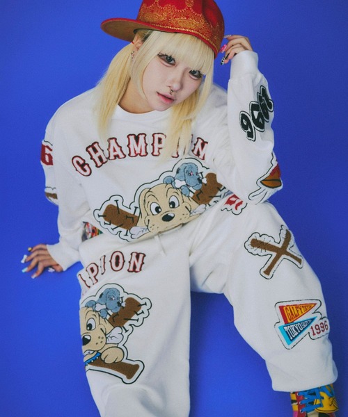 GALFY（ガルフィー） tシャツ 復活わんわん大学ロンT/ブランドロゴ