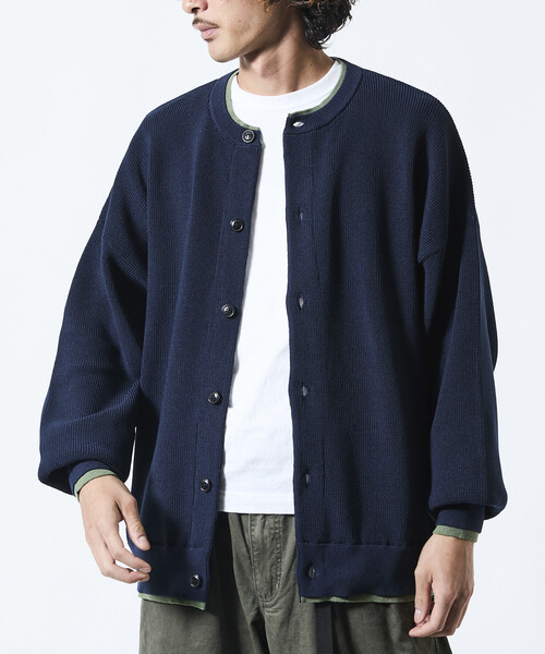 カーディガン 限定展開 リラックスフィット レイヤード クルーネック カーディガン メンズ | FREAK'S STORE | 04