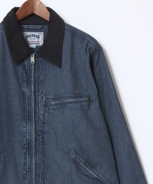 HOUSTON（ヒューストン） デニムジャケット gジャン Denim Zip Work