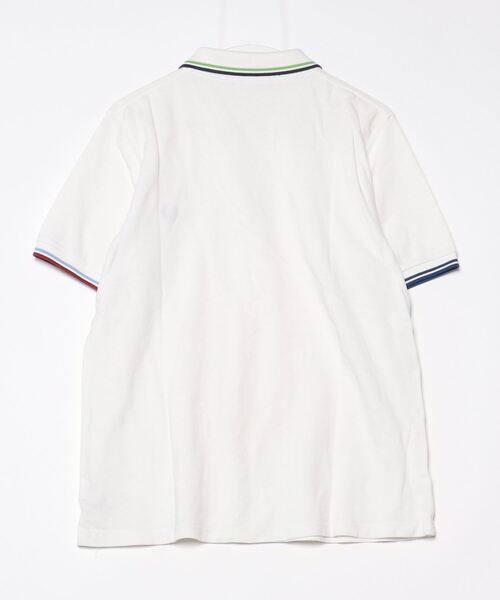 「FRED PERRY」 半袖ポロシャツ 42 ホワイト メンズ_画像2