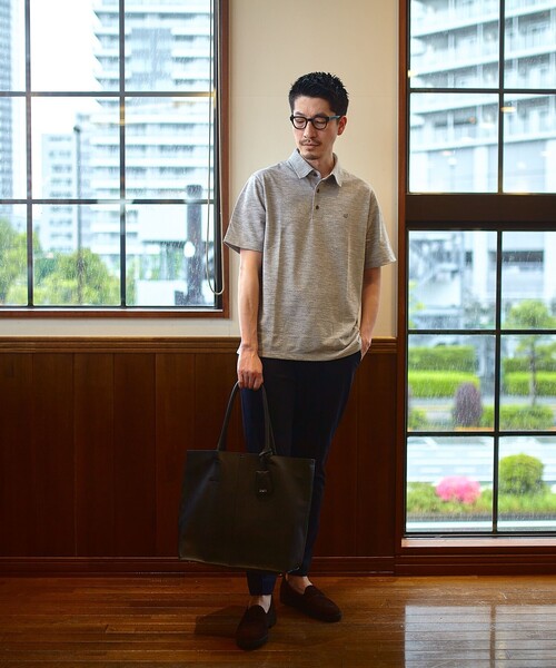 「SHIPS」 半袖ポロシャツ - ネイビー メンズ_画像6