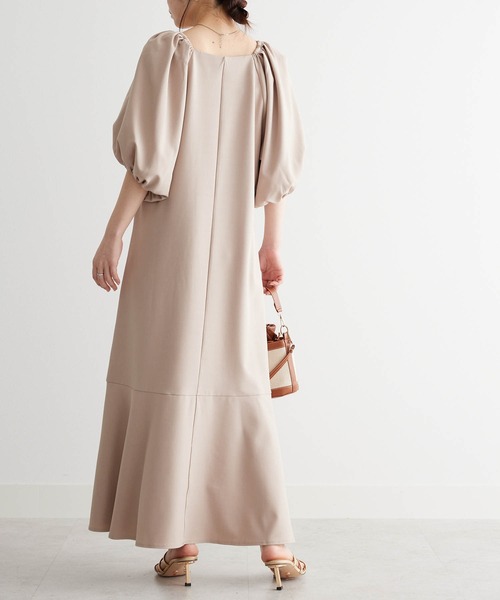 「RANAN」 半袖ワンピース L ネイビー レディース_画像7