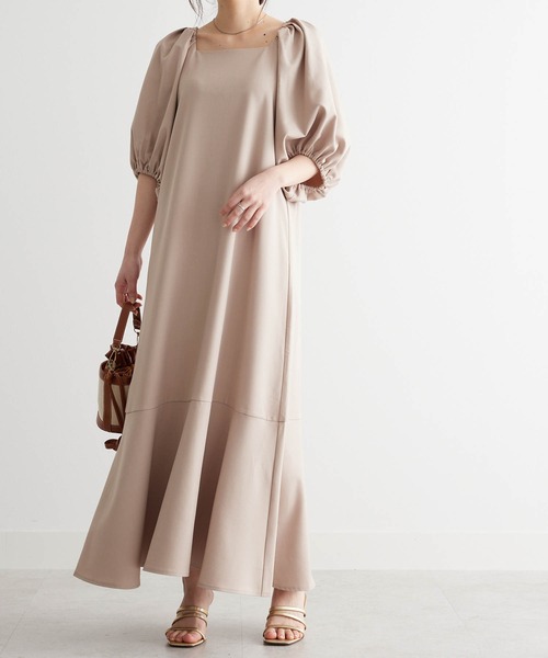 「RANAN」 半袖ワンピース L ネイビー レディース_画像9