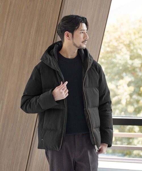 h beaty&youth ダウンジャケット コート ブラック M メンズ BEAUTY＆YOUTH UNITED ARROWS メンズダウンコート、ダウンジャケット