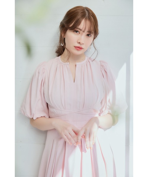 Her lip to 半袖ミニワンピース マスティックピンク Her lip to 半袖ワンピース S ピンク レディース : ZOZOTOWN Yahoo!店