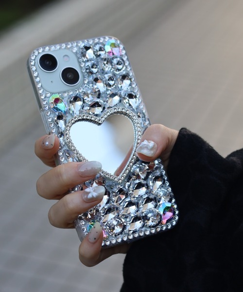 スマホケース キラキラ ストーン ミラー iPhone ケース 13/14.13Pro