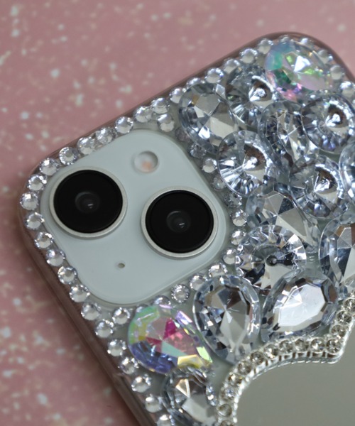 スマホケース キラキラ ストーン ミラー iPhone ケース 13/14.13Pro