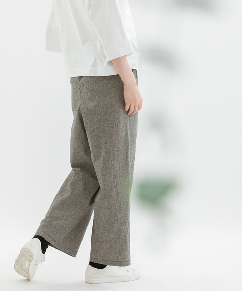 「nop de nod」 イージーパンツ 3 スミクロ レディース_画像5