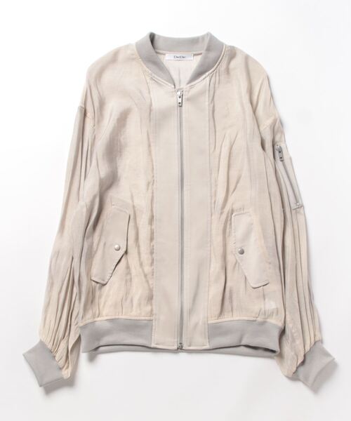 「DouDou」 ブルゾン FREE ライトグレー レディース_画像2