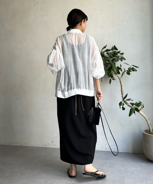 「DouDou」 ブルゾン FREE ライトグレー レディース_画像7