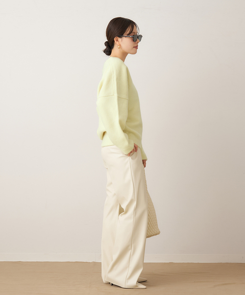 未使用PLAGE Washable Washi Mix ニット 追加》HENLEY ALPACA mix プルオーバー（ニット/セーター）｜Plage